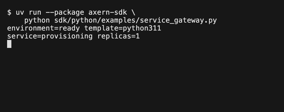 Publishing and reaching an HTTP Service with the Axern Python SDK